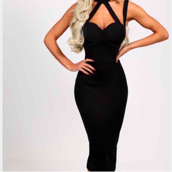 Black midi dress - Picture 5 of 5